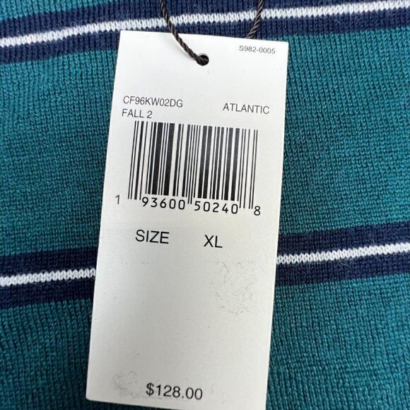 New Michael Kors Men US XL 100% Merino Wool Sweatshirt Crew Neck Green Pullover - Picture 7 of 9